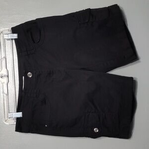White House Black Market Cargo Bermuda Shorts Size 6 Black Cuffed size 4